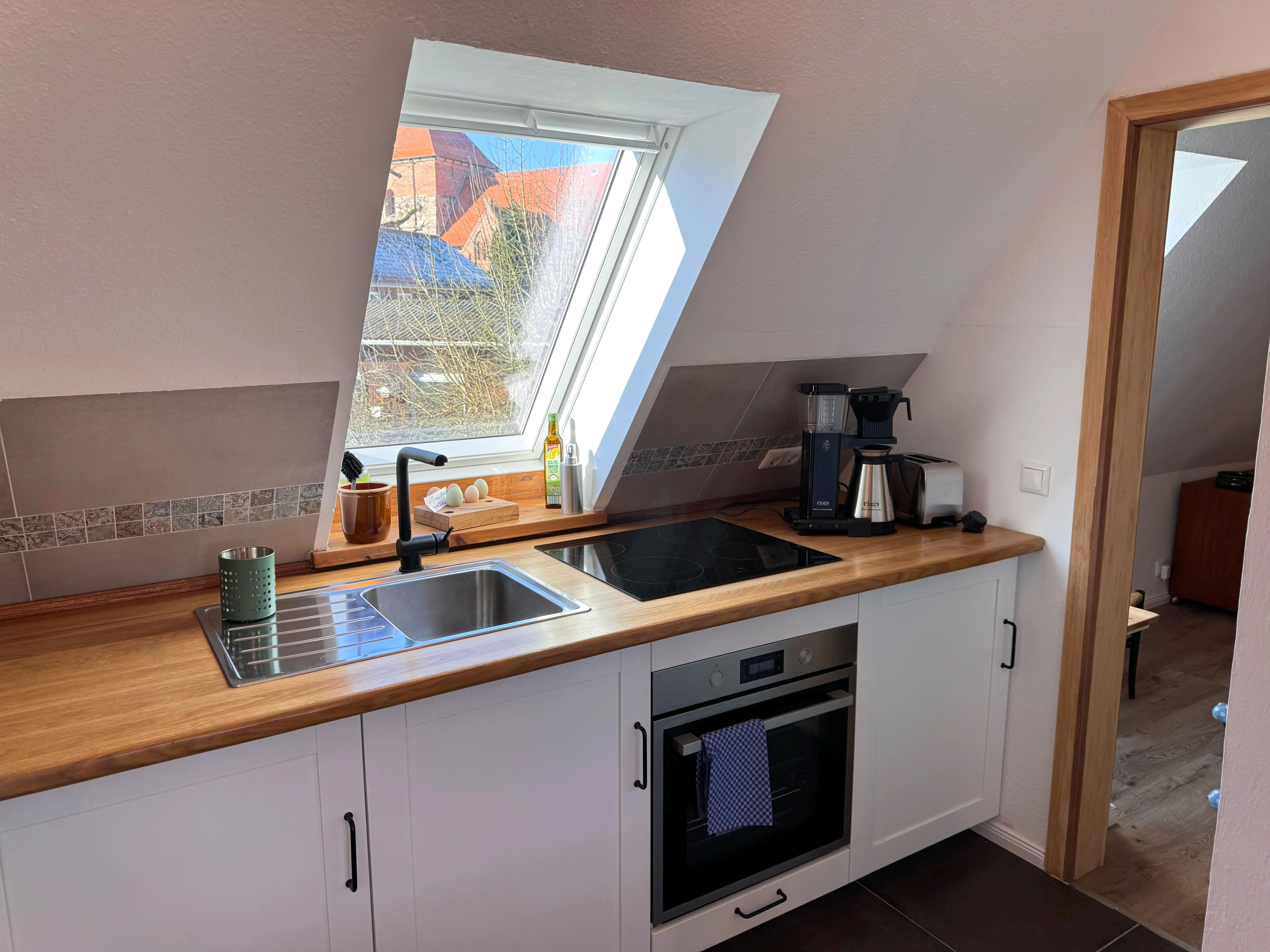 Küche Blick aus dem Fenster